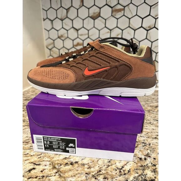 Nike SB Cacao Brown Vertebrae Mens Lace Up Sneakers Size 9.5 - Picture 2 of 7
